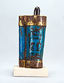Kohl Tube and Applicator, Faience, gold; hematite