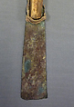 Model Adze, Bronze or copper alloy, wood, leather