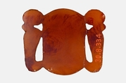 Plaque with the Name of Amenhotep III Flanked by Two Uraei, Carnelian