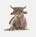 Resting bovine figurine, Gold