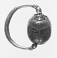 Ring, scarab, Gold, lapis lazuli