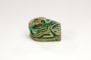 Duck-Shaped Stamp Seal Inscribed for (Ahmose-)Nefertari, Steatite, glazed