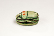 Scarab Inscribed with the Throne Name of Amenhotep I, Steatite, glazed