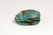 Scarab Inscribed with the Throne Name of Thutmose I, Steatite, glazed