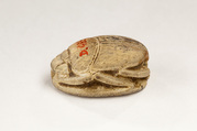 Scarab Inscribed for Thutmose I, Steatite, glazed