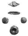 Set of amulets, Wax, gold leaf