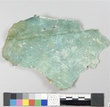 Leather fragment, Green leather (sheepskin)