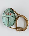 Scarab Ring, Glazed Steatite, linen