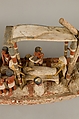 Model Sailing Boat Transporting a Mummy, Wood, paint