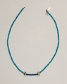 String of ring beads with two ball beads, Faience