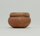 Kohl jar, Pottery: reddish-brown ware