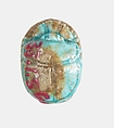 Scarab, Brigth blue glazed steatite
