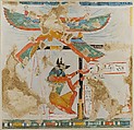 Anubis Weighing the Heart, Tomb of Nakhtamun, Nina de Garis Davies, Tempera on paper