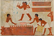 Casting Metal, Tomb of Rekhmire, Nina de Garis Davies, Tempera on paper