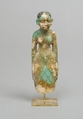 Fertility figurine, Faience, blue-green glaze