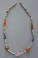 Hepy, String of beads, Amethyst, carnelian, gold, green faience, lapis-lazuli