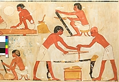 Carpenters at Work, Tomb of Rekhmire, Nina de Garis Davies (1881–1965), Tempera on paper