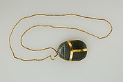 Heart Scarab of Neferkhawet, Serpentinite, gold