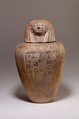 Canopic Jar of Ruiu, Pottery, Marl B, paint