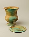 Open-Mouthed Cosmetic Jar of Neferkhawet, Faience