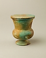 Open-Mouthed Cosmetic Jar of Neferkhawet, Faience