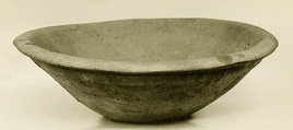 Bowl with flattened rim, Pottery