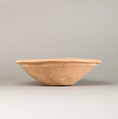 Bowl with flattened rim, Pottery