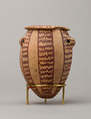 Decorated ware jar with lug handles, Pottery, paint