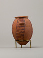 Decorated ware jar with lug handles, Pottery, paint