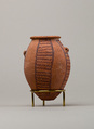 Decorated ware jar with lug handles, Pottery, paint