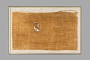 Corner of a Sheet Inscribed with the Cartouche of Neferure, Linen, ink