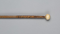 Javelin with an Ivory Knob, Wood, ivory, bark, reed