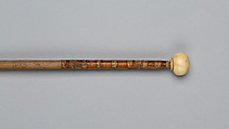 Javelin with an Ivory Knob, Wood, ivory, bark, reed