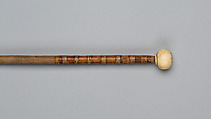 Javelin with an Ivory Knob, Wood, ivory, bark, reed