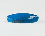 Cowroid Seal-Amulet Inscribed with the Throne Name of Thutmose II, Faience