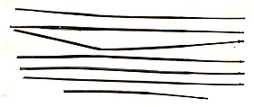 Fragment of an arrow with composite stone tip, Reed, wood, quartz, adhesive
