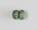 Double Scarab, Glazed steatite