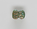 Double Scarab, Glazed steatite
