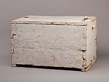 Rectangular Linen Chest, wood, gesso