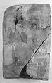 Stela with a seated figure of Re-Harakhty, Wood, paint