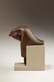 Falcon head, fitting from furniture or shrine, Cupreous metal
