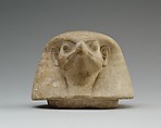 Canopic jar lid with falcon head (Qebehsenuef), Limestone