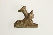 Sphinx-shaped foot of vessel, Copper alloy