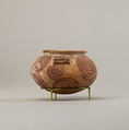 Decorated ware jar illustrating spirals, Pottery, paint