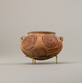 Decorated ware jar illustrating spirals, Pottery, paint