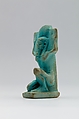Shu amulet, Faience