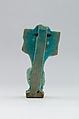 Shu amulet, Faience