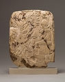 Votive stela with figures of Goddesses Taweret and Mut of  Isheru, Limestone, paint