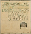 Facsimile of the painting on the inside of the foot end of the sarcophagus of Aashyt, Charles K. Wilkinson, Tempera on paper