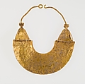 Miniature broad collar, Gold, carnelian, turquoise, lapis lazuli